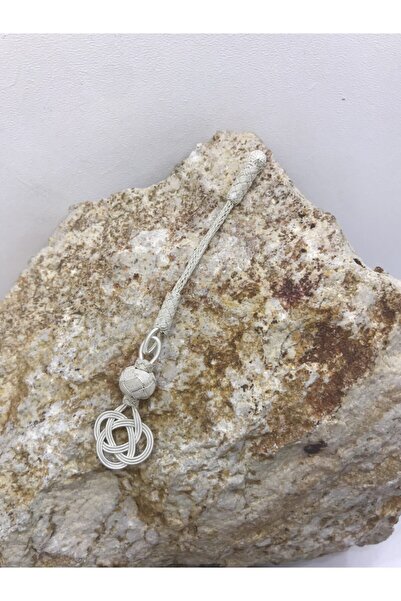 KAZZAZE شامس عقدة شرابة فضية قصيرة