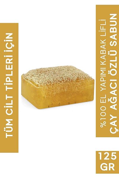 SHAKA 100% Handmade Natural Pumpkin Fiber Tea Tree Extract Soap 125 Gr