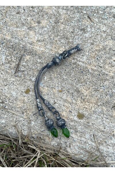 KAZZAZE Сребърна казайе кристална камък двойна броеница с писклив звук