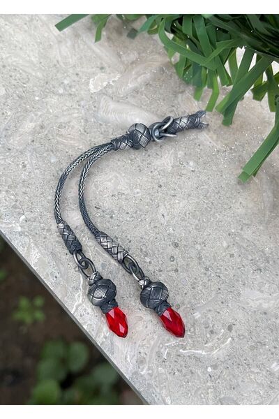 KAZZAZE Сребърна казайе кристална камък двойна броеница с писклив звук