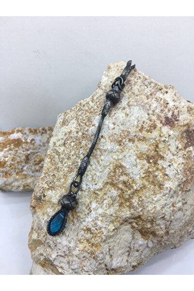 KAZZAZE Срібний пушок з оксидом і бірюзовим каменем