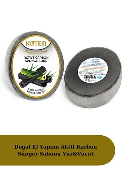 paksa 125 Gr Natural Activated Carbon Pore Opening Sponge Shower Soap - Skincare