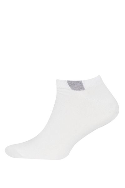 DeFacto 5-teilige Baumwoll-Gummi-gemusterte Booties-Socken für Herren Z7268azns