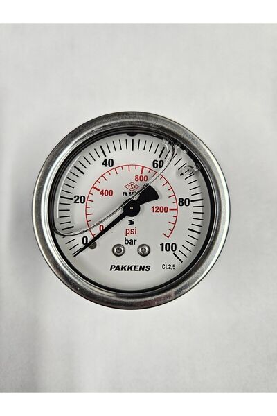 Pakkens ÇAP 63 PANO TİP 100 BAR GLİSERİNLİ MANOMETRE - PAKKENS
