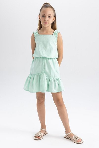 DeFacto Sleeveless Blouse and Skirt Set for Girls - Tyc00855066587