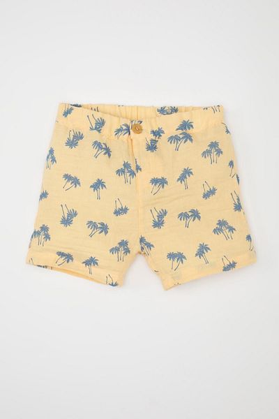 DeFacto 2-teiliges Set aus Musselin-Shirt und Shorts mit Palmenmuster für Baby Jungen - C9215a524sm