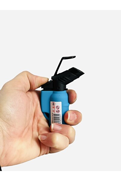 Hunter SOFT TURBO PÜRMÜZLÜ KARGABURUN ÇAKMAK PURO ÇAKMAĞI PİPO RÜZGAR ÇAKMAĞI NEON CANLI RENK MAVİ