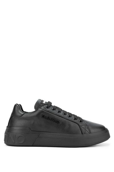 Mario Valentino Genuine Leather Men's Black Sneakers - Sports Shoes