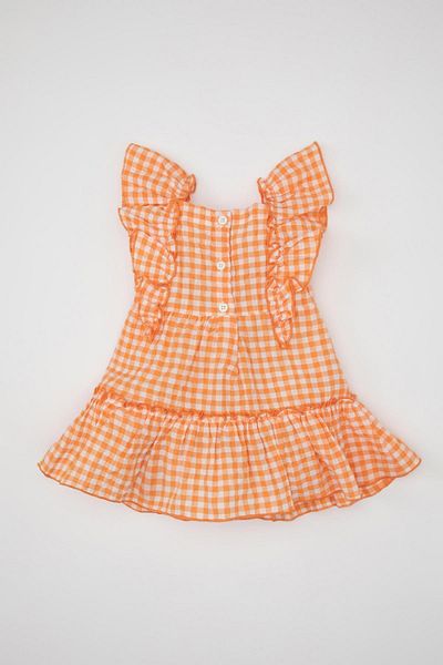 DeFacto Ärmelloses Crinkle-Kleid mit Karomuster für Babys (Mädchen) - D0581a524hs