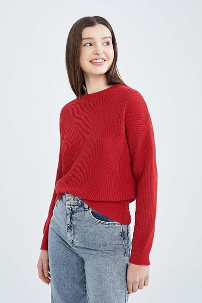 DeFacto Pulover cu mânecă lungă din tricot Thessaloniki, cu croiala normală - H6905az22au