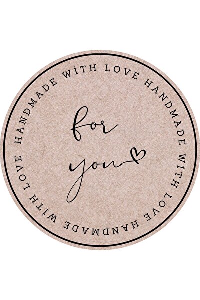 Pera Made with Love Etichetă rotundă realizată manual - Autocolant 4,5 Cm 72 ...