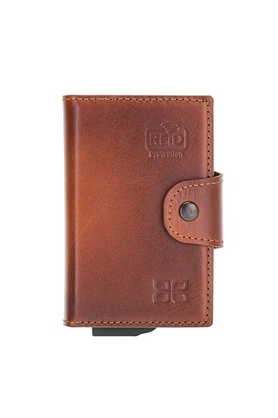 Lev Leather Отварящ се калъф за кредитни карти от естествена кожа