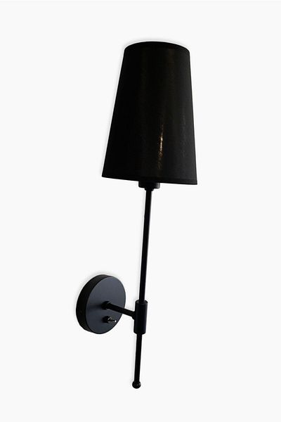 Fivorno Aydınlatma Stick Modern Matte Wafrato (black with puree) Color Coated Sconce - Buttoned