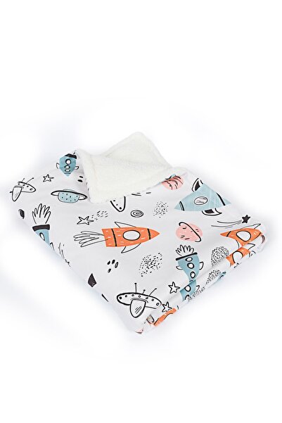 Latuda Home بطانية أطفال ناعمة بتصميم رائد فضاء صغير من ريش الحمل مقاس 80 × 1...