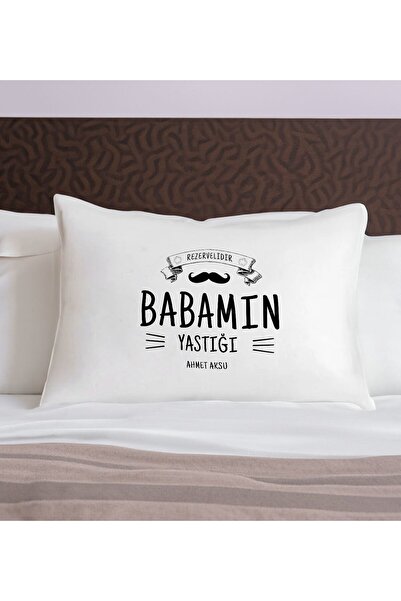 Bk Gift Kişiye Özel Baba Temalı Pamuklu Yastık Kılıfı-5 50x70cm, Babaya Hediy...