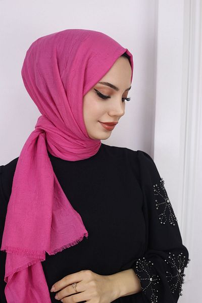 feronis Hijab Women's Bamboo Shawl Model - Fuchsia