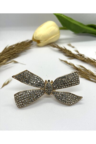 Butik Junisteps Taşlı Kelebek Ayakkabı Tokası  - Altın