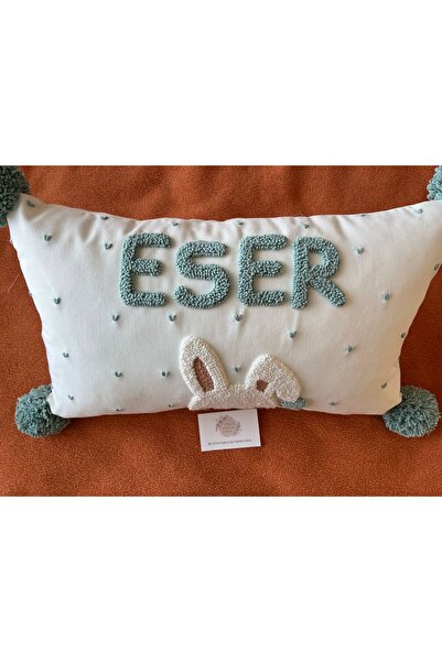 punch passion Bebek takı yastığı, punch nakışlı (30x50 - Sadece Kılıf) isme ö...