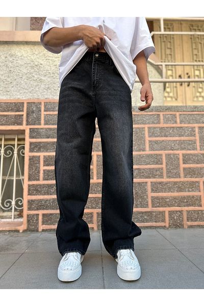 XPUPPET Ασπρόμαυρο Vintage Extra Loose φαρδύ παντελόνι