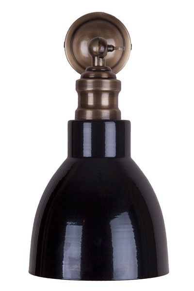 Fivorno Aydınlatma The Pain Series Antique Wall Sconce Matte Black Color with Metal Hat