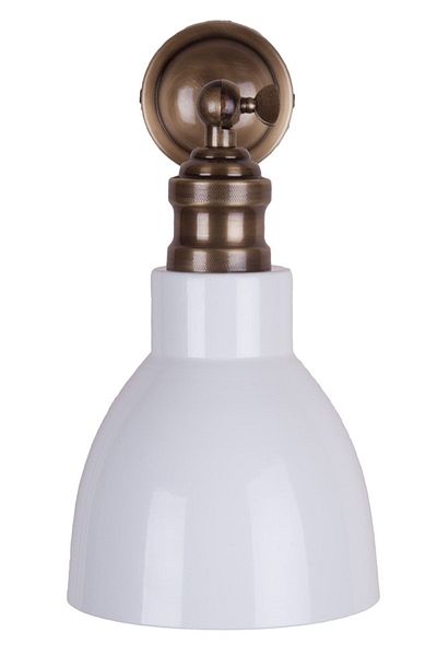 Fivorno Aydınlatma The Pain Series Antique Wall Sconce - White Color with Metal Hat