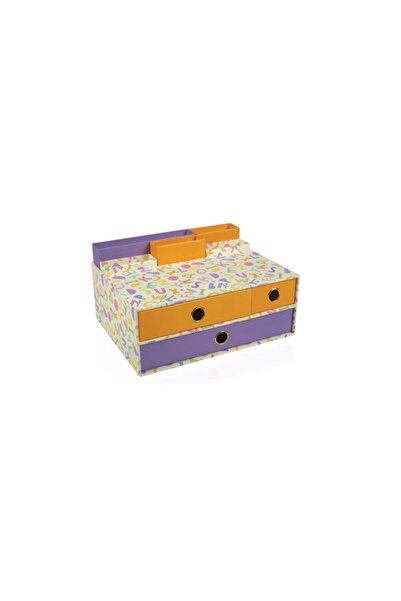 Gıpta Masa Üstü Organizer Set Alphabet 3 Çekmeceli Multi ORG1496