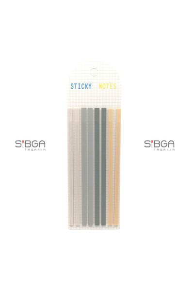 sibga tasarım Thin Long Strip Transparent Colored Postit Post-it Post ItBookmark Bookmark Postit Sticker 160 Sheets