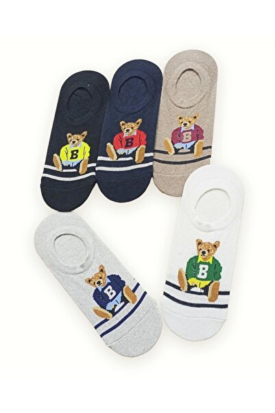 footmania Дамски комплект чорапи за балерина с плюшено мече от 5 части