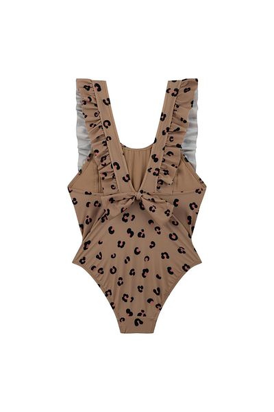 AQUELLA Girl's Leopard Pattern Swimsuit