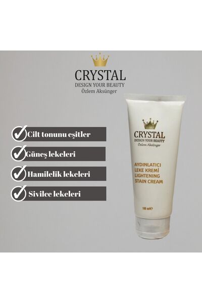 Crystal Güzellik Aydınlatıcı , Beyazlatıcı , Leke Açıcı Cilt Leke Kremi Lıght...