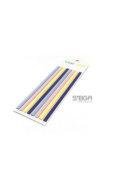 sibga tasarım Thin Long Strip Transparent Colored Postit Post-it Post ItBookmark Bookmark Postit Sticker 160 Sheets