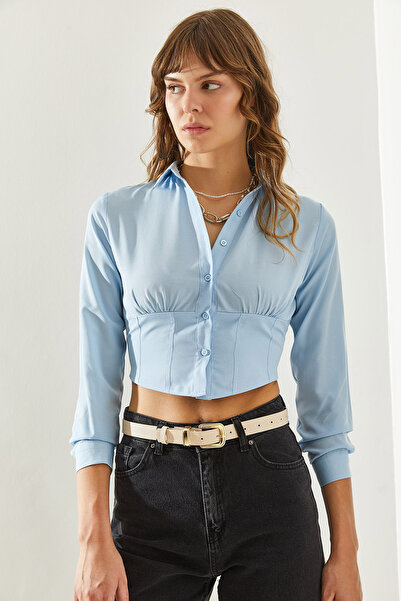 Bianco Lucci Cămașă cu mânecă lungă elastică pentru femei -60251271