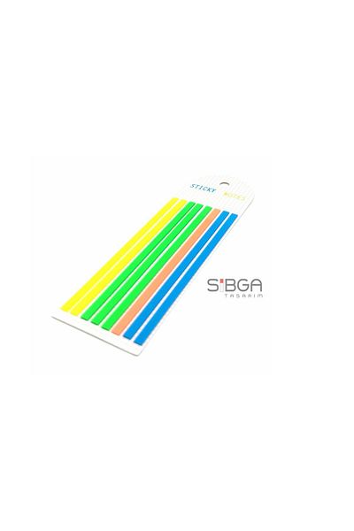 sibga tasarım Thin Long Strip Transparent Colored Postit Post-it Post ItBookmark Bookmark Postit Sticker 160 Sheets