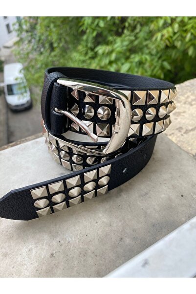 Aksabeltchokers Punk Metalist 4.cm Piramidă și centură cu împânzire