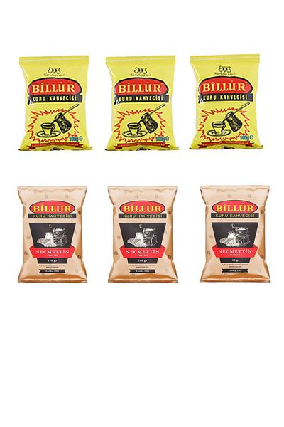 Billur Turkish Coffee and Dibek Necmettin Coffee Set of 3 - 100g