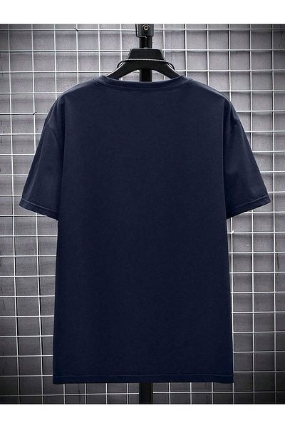 PALPİTO Ανδρικό μπλουζάκι Oversize - Navy Blue, Emoji Printed