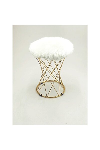 sandalyecafesi Pota Peluş Döşemeli Puf Tabure