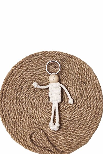 nftart.design سلسلة مفاتيح مينيوم مكرامية مع شكل طفل (عيد ميلاد، استحمام الطف...