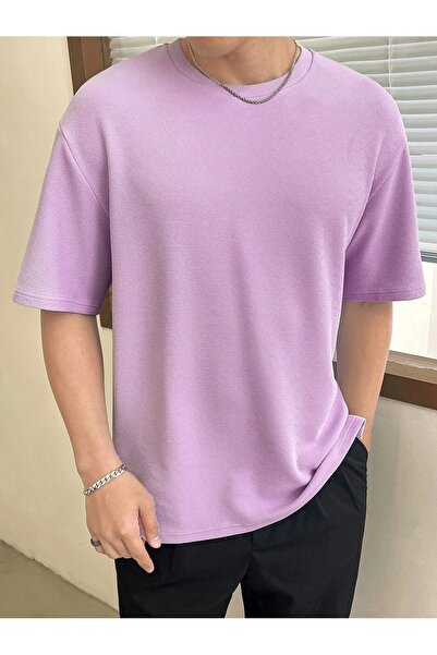 PALPİTO تي شيرت أرجواني كبير الحجم للجنسين