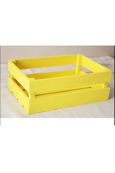 DEMBEY AHŞAP ATÖLYE Ahşap Kasa Raf Çiçeklik Renkli Mini Kasa