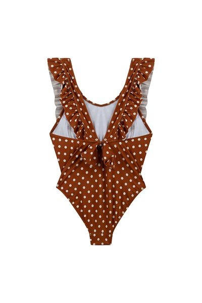 AQUELLA Girl's Polka Dot Pattern Swimsuit