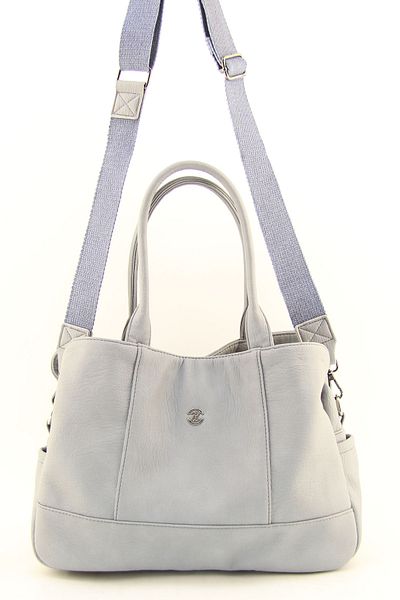 HNB Gray Casual Women's Shoulder Bag - Multi-Compartment