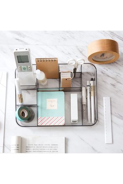 MİS KİTCHEN Anthracite 8 Compartment Makeup and Cosmetic Organizer - Organizer