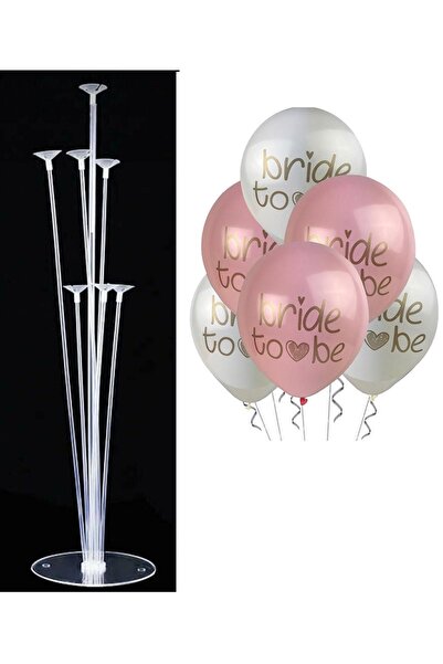 Patladı Gitti 7'li Balon Standı ve 10 Adet Bride To Be Temalı Balon Set