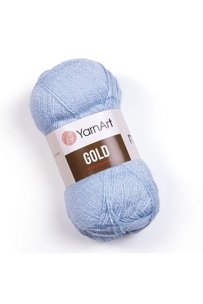 Yarnart Χρυσό - Glitter Χειροποίητο Νήμα Baby Blue-9355