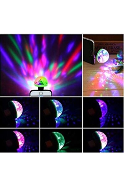 Taled Araç Içi Sese Duyarlı Mini Disko Topu Led Usb'li -telefon Uyumlu