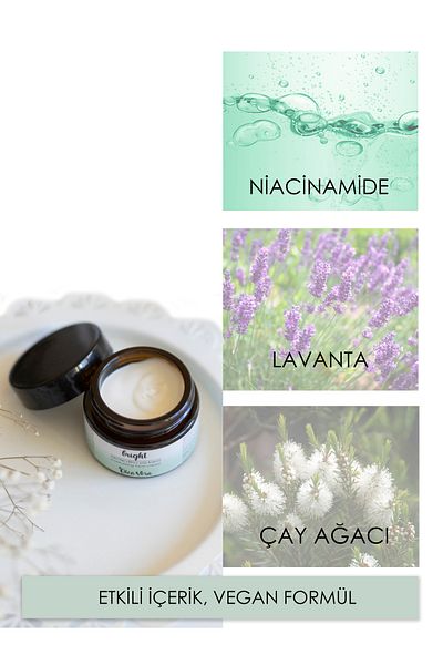 Olea Vera Natural Face Cream - Bright Moisturizer, Combination Oily Skin