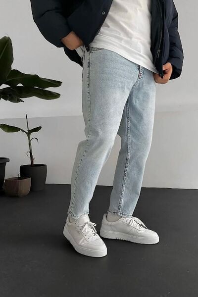 BDRMAN Boyfriend Açık Mavi Taşlamalı Kot Pantolon