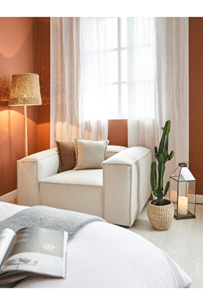 S Home Design Concept Frida Berjer / Tekli Koltuk, Keten, Kırık Beyaz