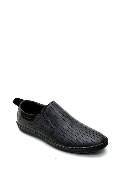 grado Genuine Leather Men's Summer Shoes Black Color 12-15
